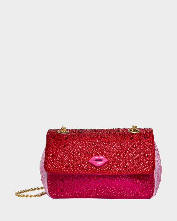 betsey johnson pink sequin purse