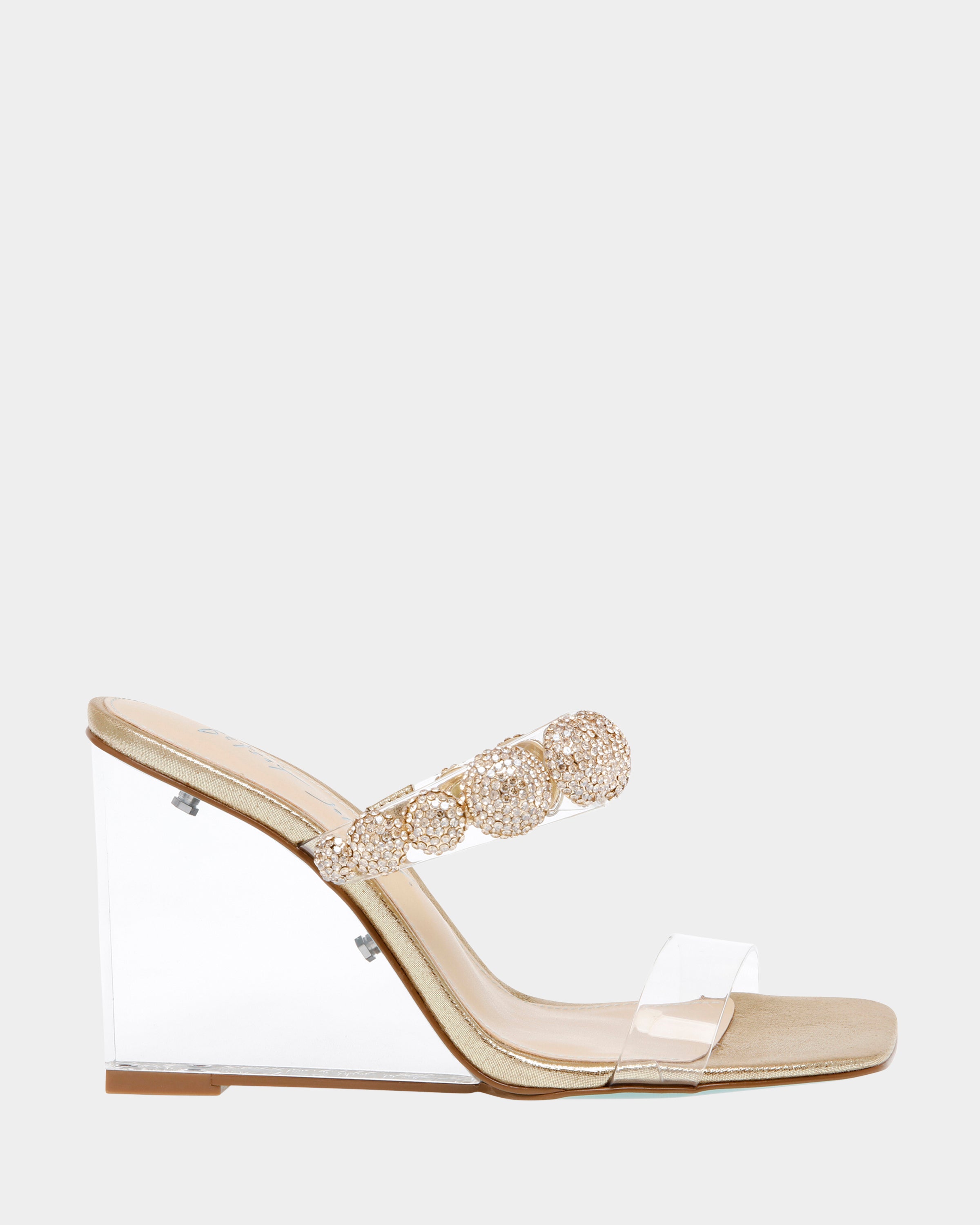 TROY IVORY | Clear Wedge Heels – Betsey Johnson