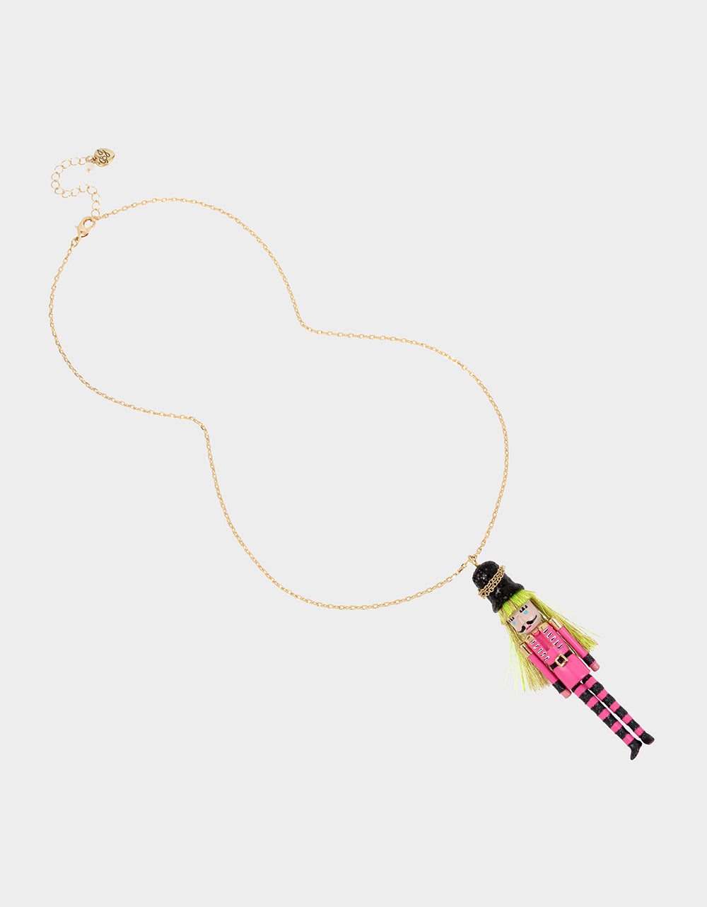 HI HO HOLIDAYS NUTCRACKER NECKLACE PINK