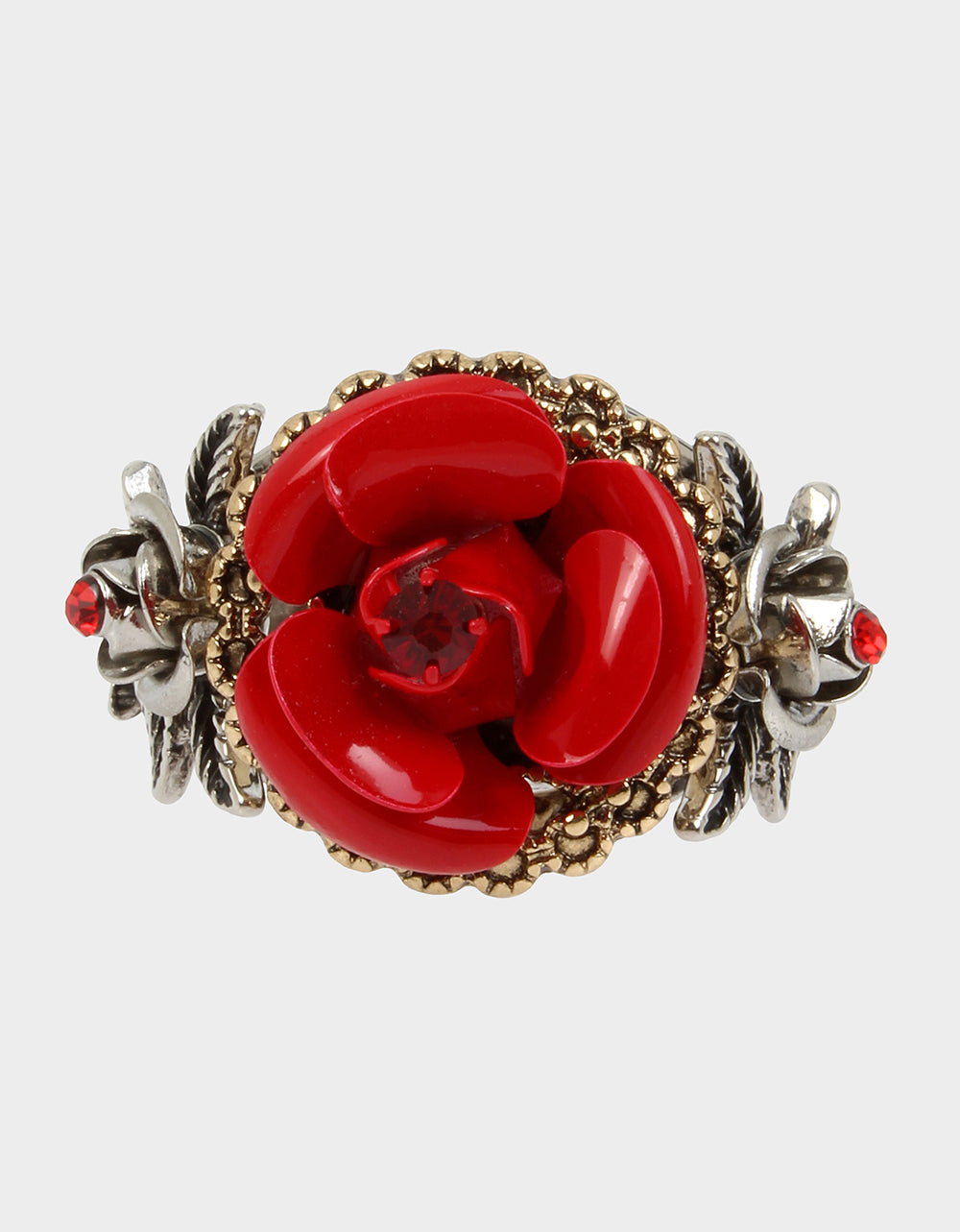 ROCKIN RICHES ROSE RING RED