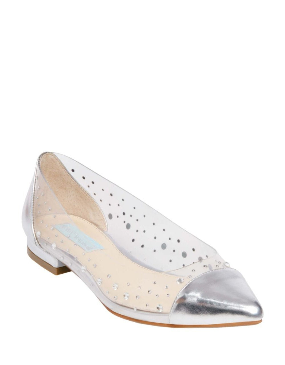 betsey johnson silver flats