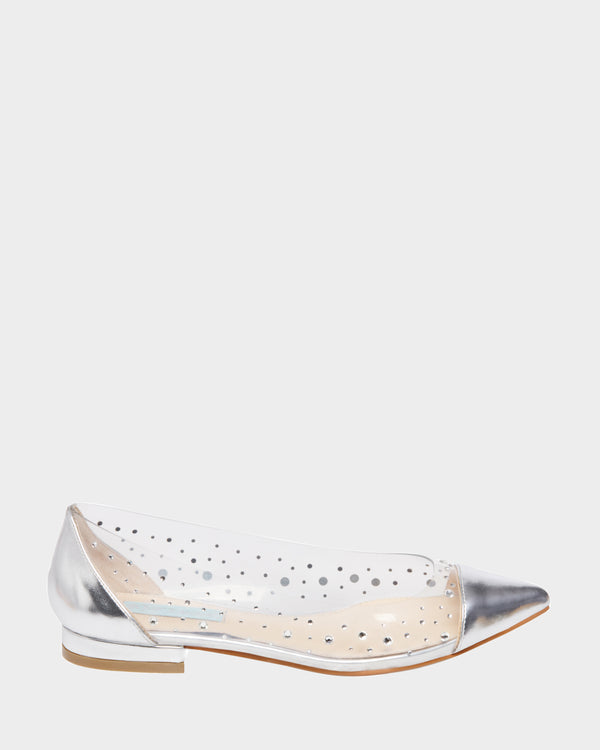 betsey johnson silver flats