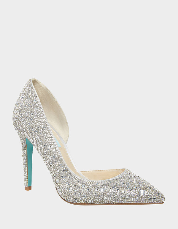 blue by betsey johnson hazil jeweled pumps