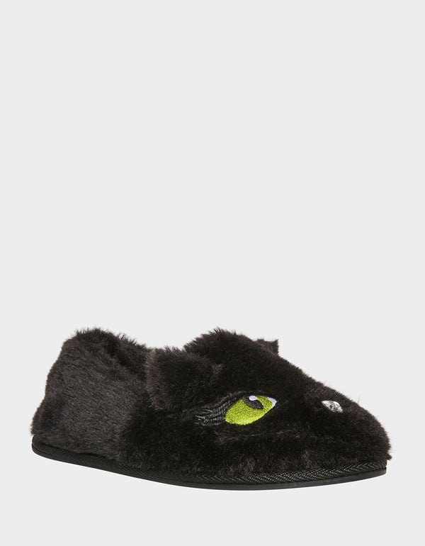 black cat slippers