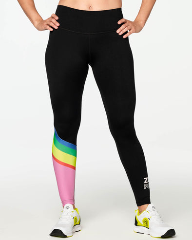Zumba With Pride High Waisted Ankle Leggings - Bold Black 