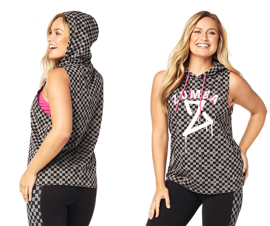 zumba sleeveless hoodie