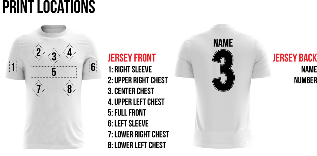 jersey number size