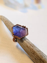 Load image into Gallery viewer, Size 2.5 Aura-Amethyst Electroformed Ring