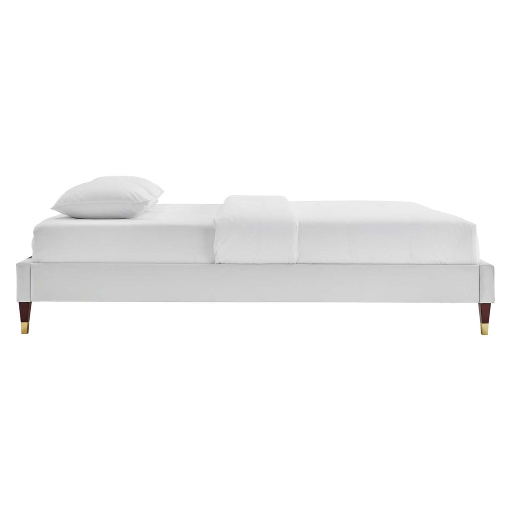 Harlow Performance Velvet Platform Bed Frame