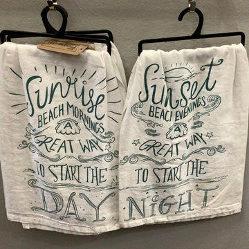 Sunrise/Sunset Beach Morningd Towel Two Sided