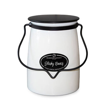 22 oz Butter Jar Soy Candle: Sticky Buns, by Milkhouse