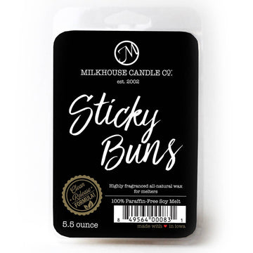 5.5 oz Scented Soy Wax Melts: Sticky Buns, by Milkhouse
