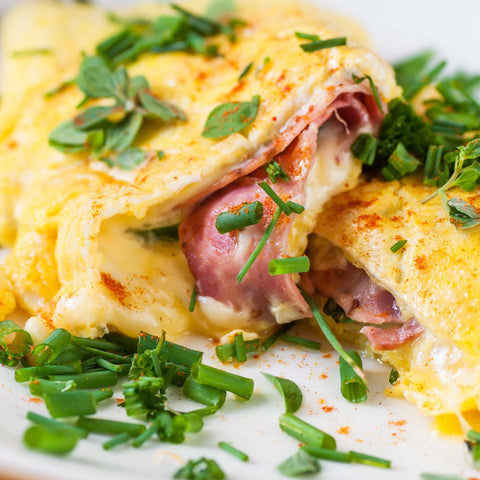 egg and ham omelet