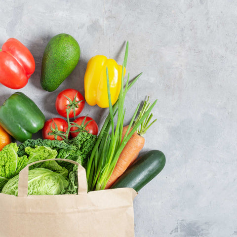 bag of fresh vegetables