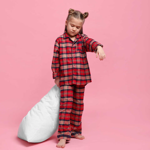 girl sleeping walking with pillow