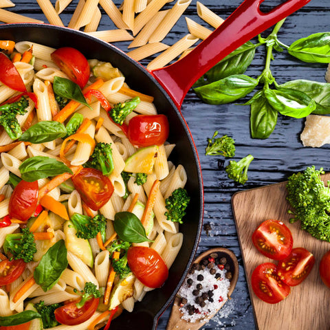 pasta and vegetables