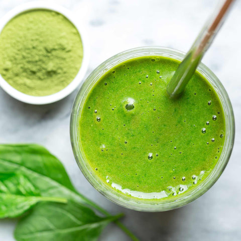 green powder smoothie