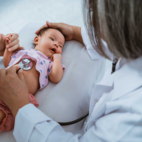 baby at the doctor's office