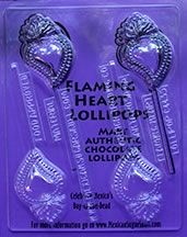 Flaming Heart Milagro Lollipop Mold
