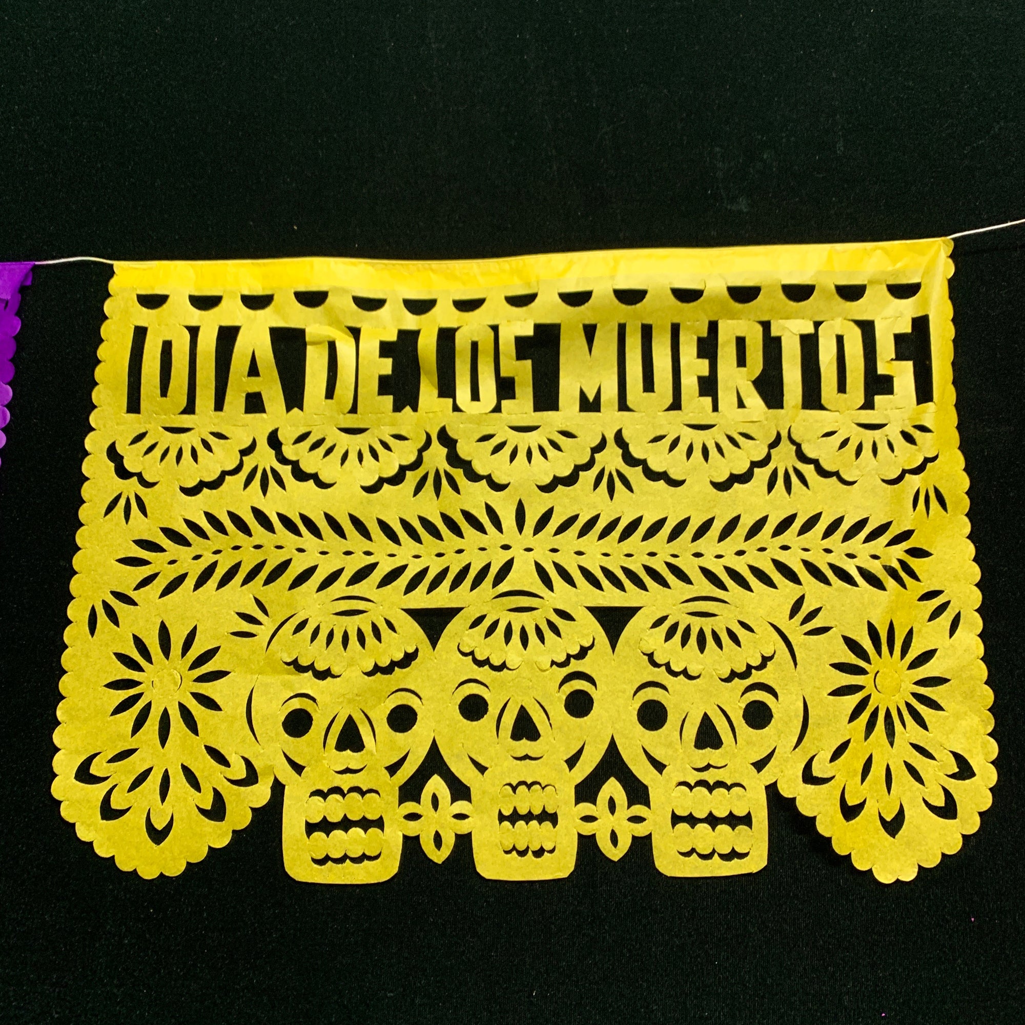 Hand Cut Paper Day of the Dead Papel Picado Banners MexicanSugarSkull