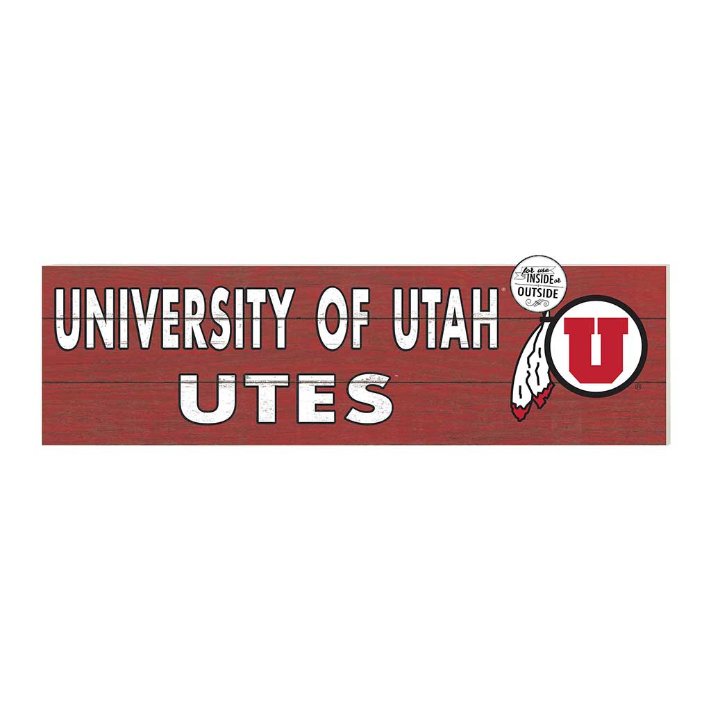 35x10 Indoor Outdoor Sign Colored Logo Utah Running Utes