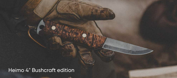 Coltello finlandese Rosellis fatto a mano "Heimo 4" Coltello full tang edizione Bushcraft