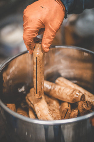 The process of stabilized wood handle