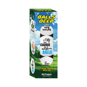 Balls Deep Funny Slogan Golf Balls Assorted 3-Pack - Kinkly Shop