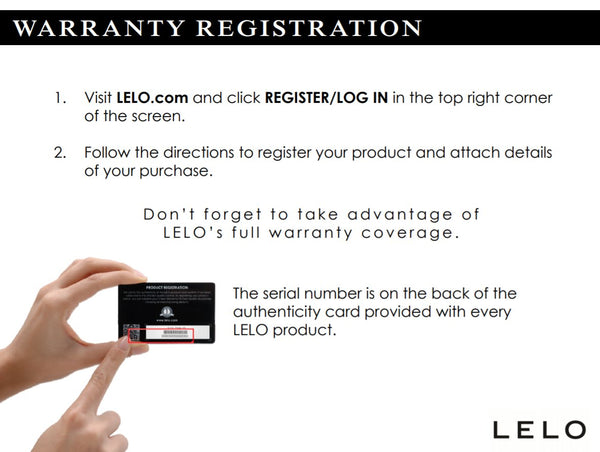 Warranty information on the LELO Liv 2