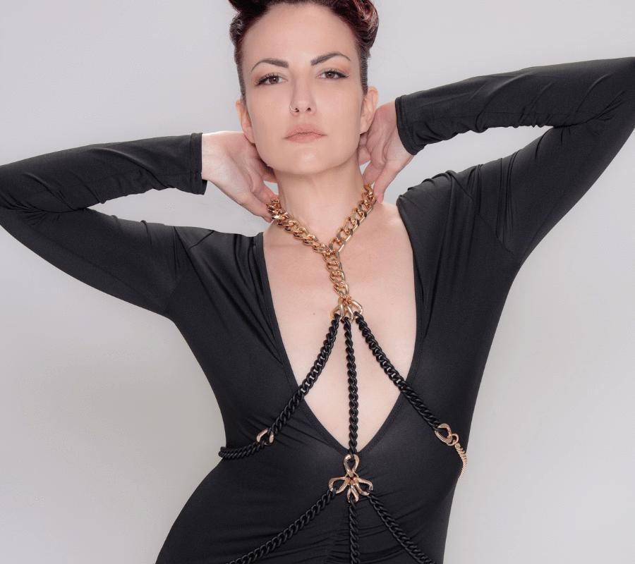 Avant-garde Body Chain Harness - Shoulder Jewelry - Military Glam Bdsm –  Finerblack Jewelry