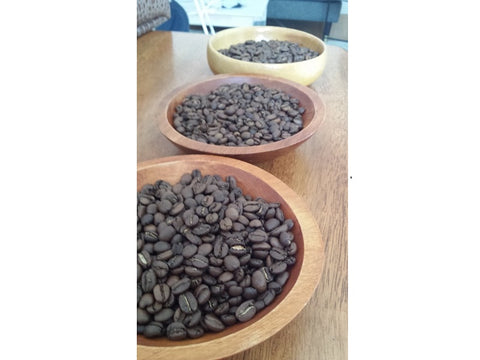 roasted coffee, home test