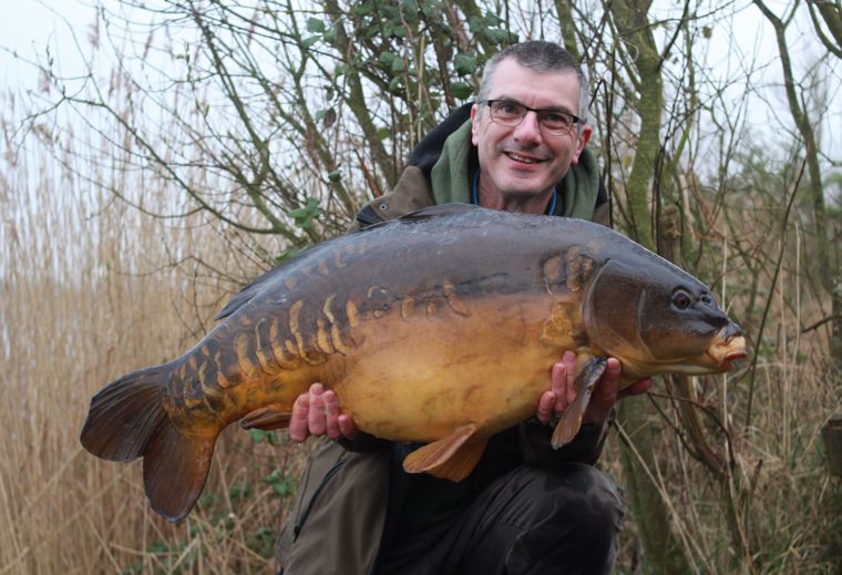 Mike Bartlett With a Lovely Mirror Carp
