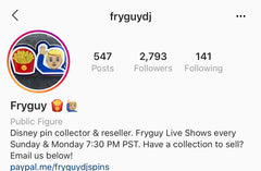 Fryguy Instagram live sale