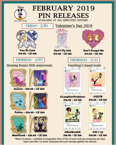 Disney employee center March pin release