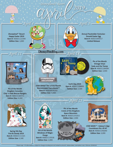 April Disney Pin Release