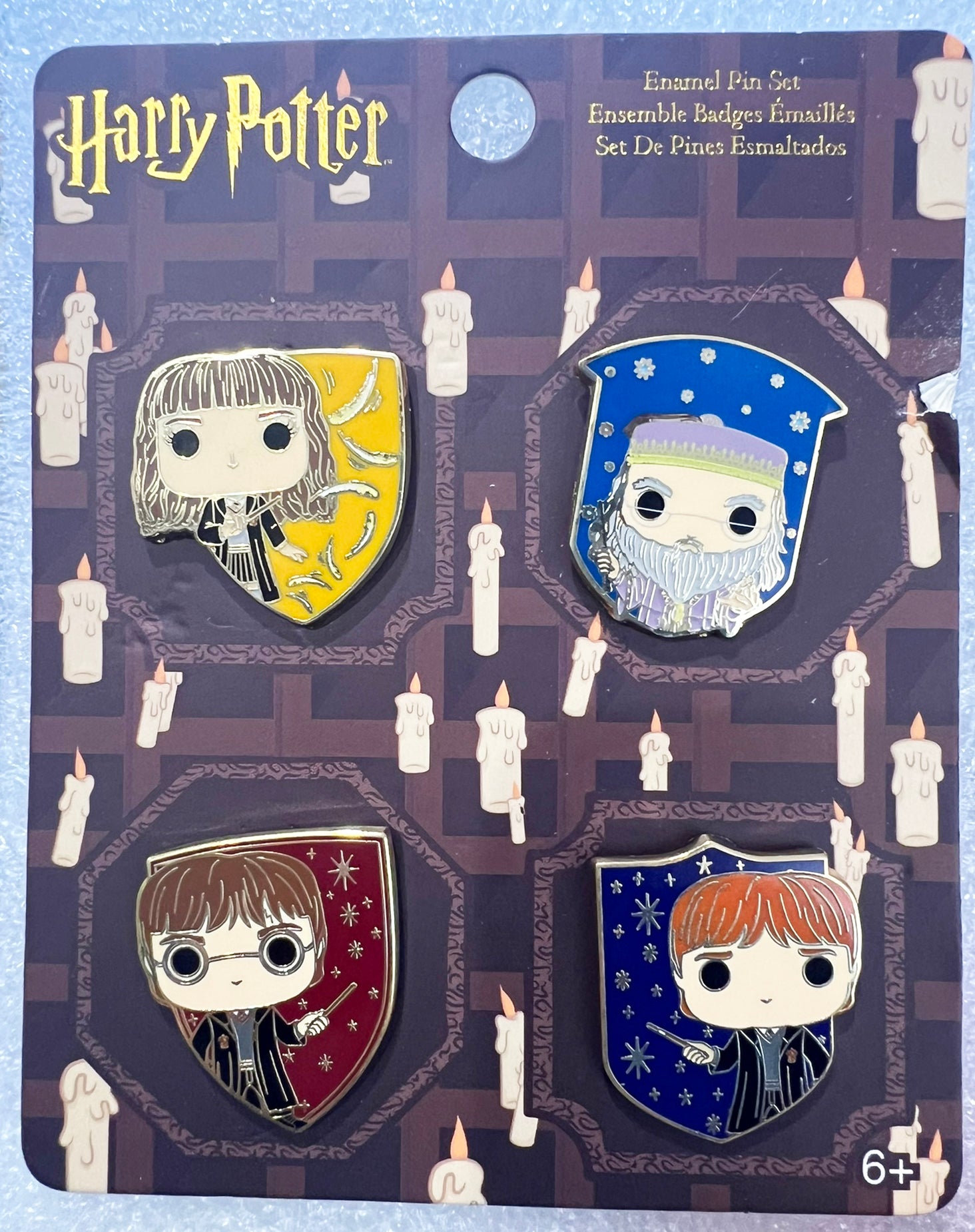 Harry Potter, Hermione, Dumbledore & Ron Funko 4 Pin Set C10