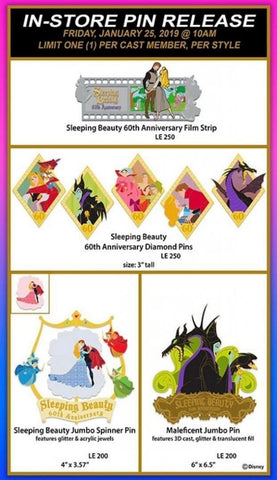 Sleeping Beauty Event Pins