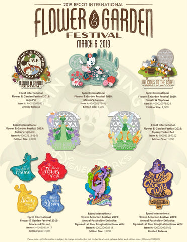 March Flower and Garden Disney pin release