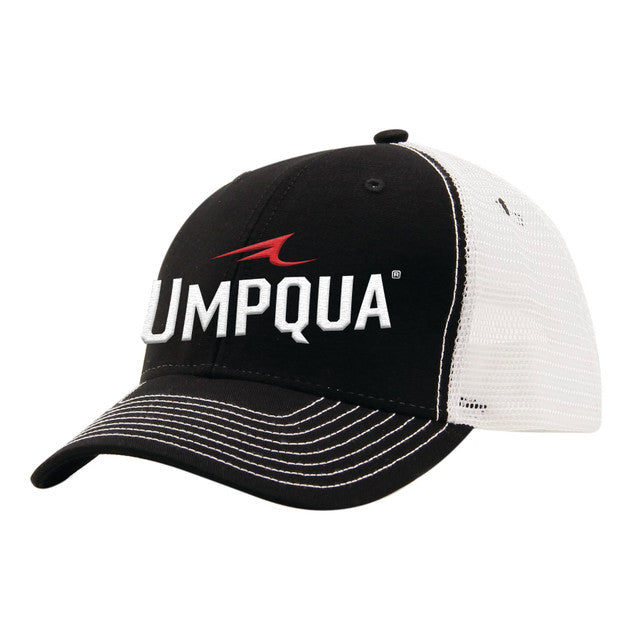 Umpqua Hat Mesh Trkr Black/White