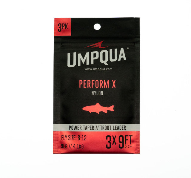 Umpqua Perform X Trout Power Taper Leader 3 Pack - 9'