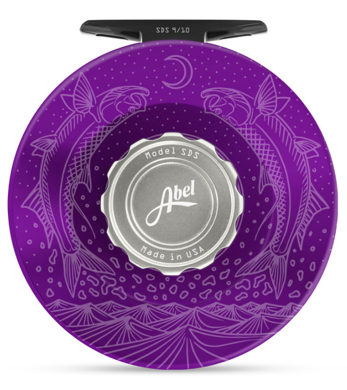 Abel Sealed Drag Salt (SDS) Fly Reel - Custom 9/10 Purple Underwood Moondance