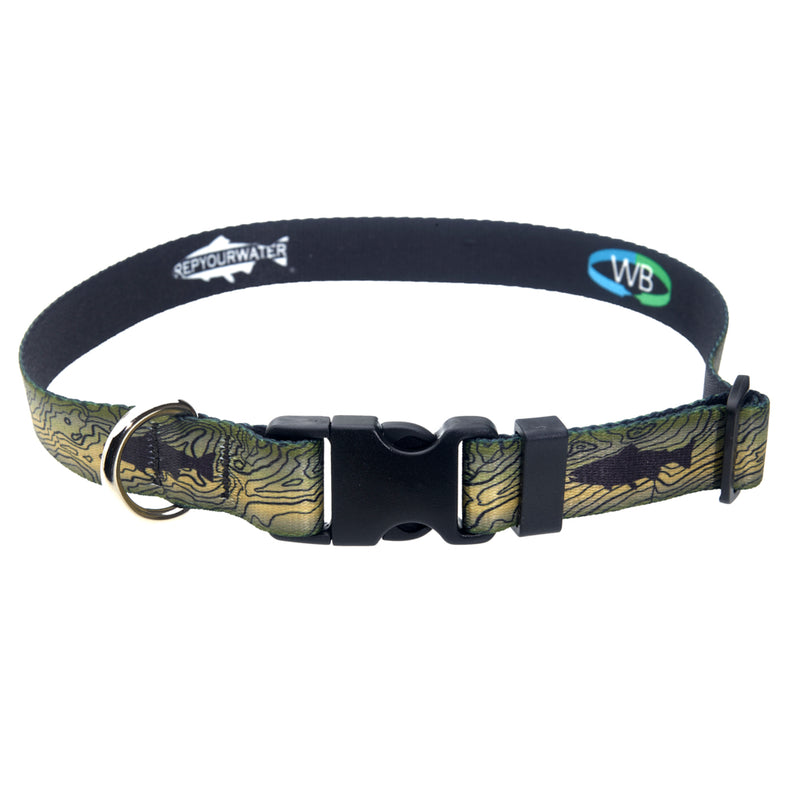Rep Your Water Topo Dog Collar
