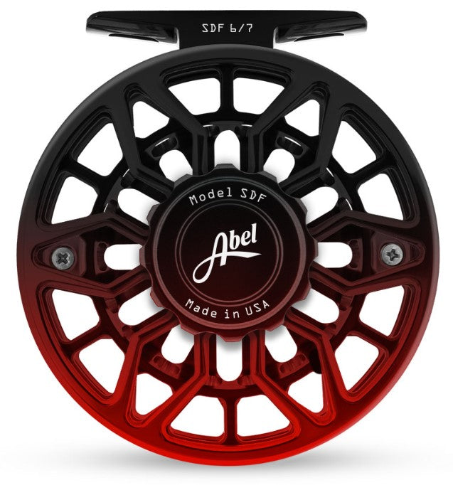 Abel SDF 6/7 Fly Reel - Custom Black/Red Fade