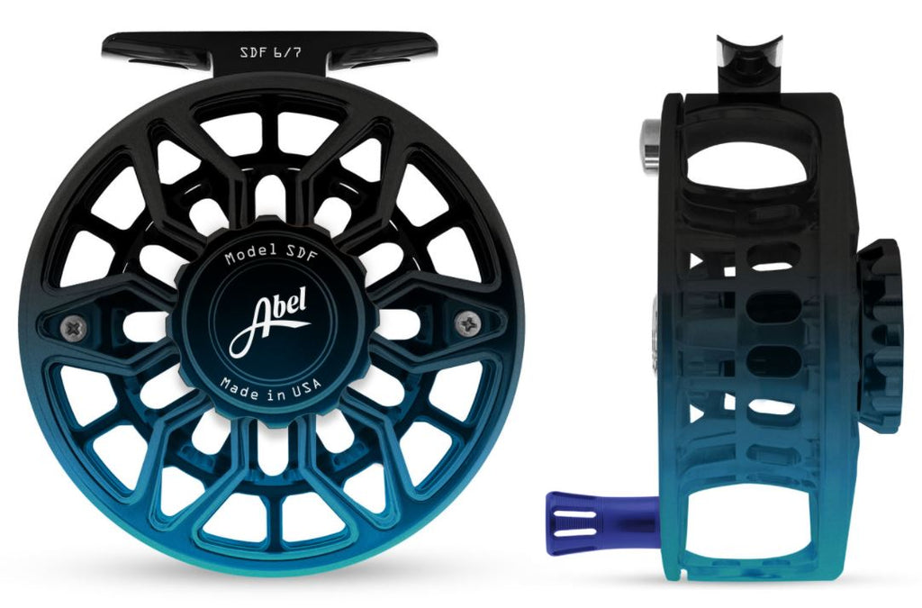 0% Off) Abel SDF Fly Reel - Custom 6/7 Satin Black/Blue Fade on Sale.