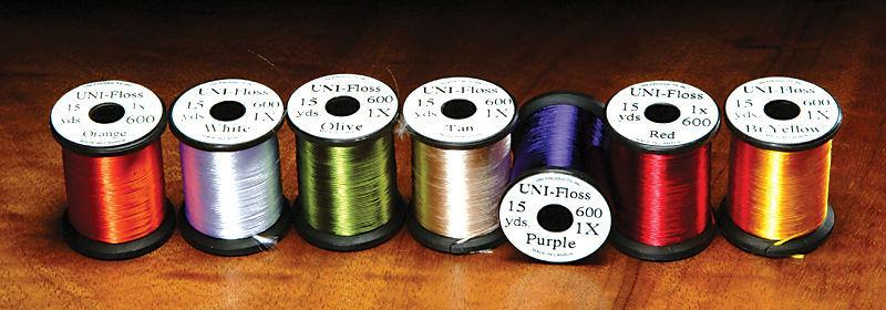 Uni Products Uni-Floss Fly Tying Thread - Black 600 Denier -  UFS100