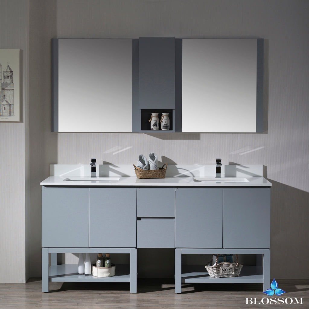 double bathroom wall cabinet