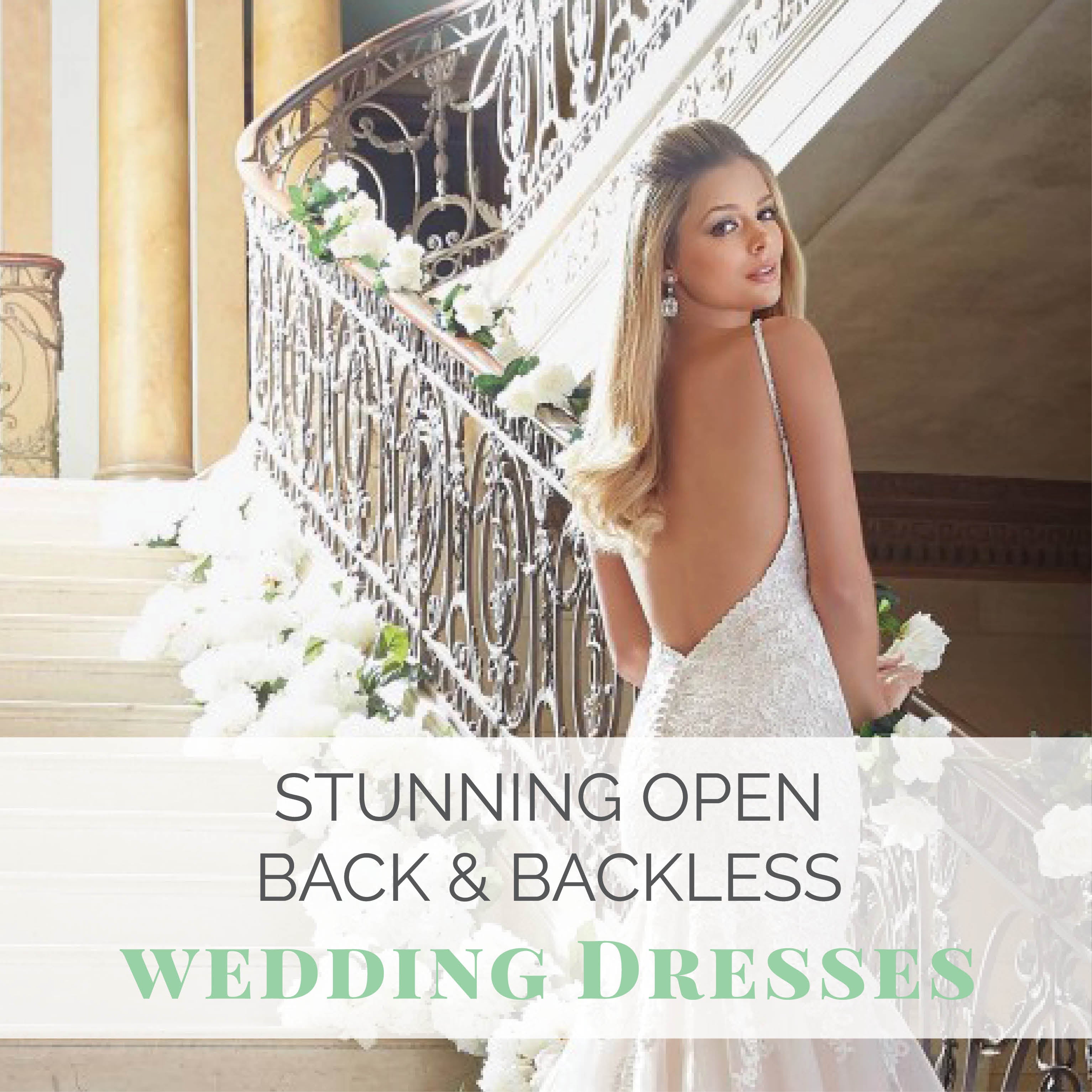 simple open back wedding dress