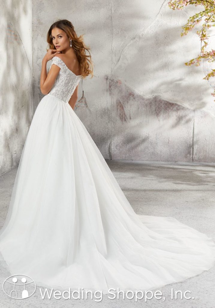 Mori Lee Leticia Off-The-Shoulder Cap Sleeve