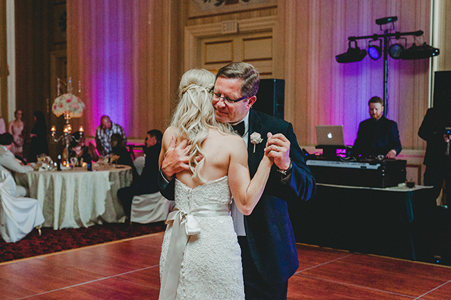 father and daughter dancing at wedding 