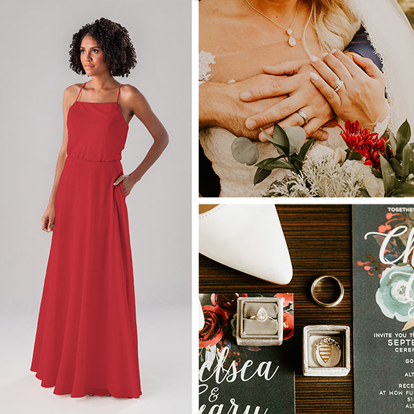Wedding Shoppe Bridesmaids Dresses Kennedy Blue Claret Red